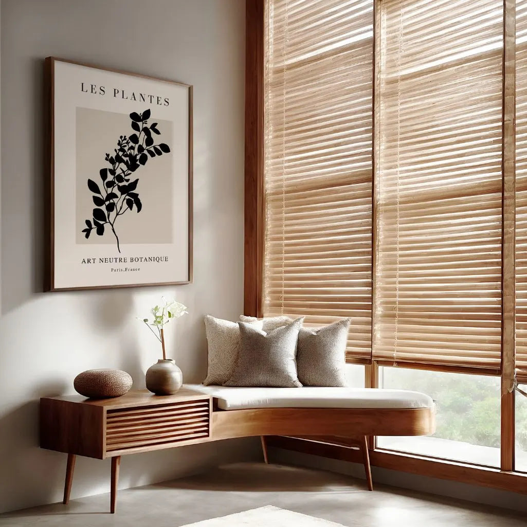 Botanical Silhouette Beige Poster