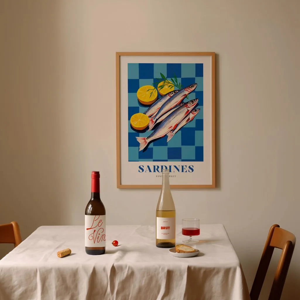 Sardines Food Art Poster