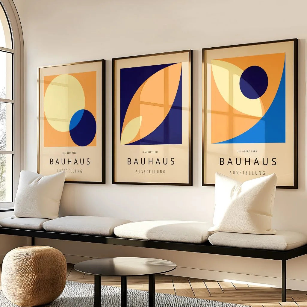 Sunny Form Dynamics Bauhaus Poster Set of 3
