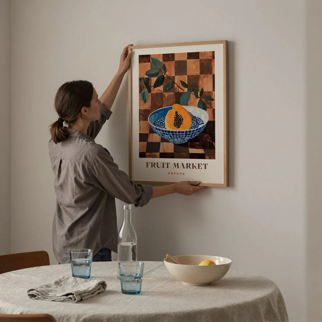 Papaya Still Life Poster