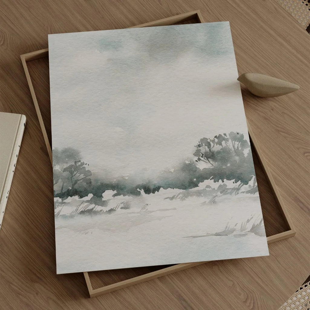 Winter White Landscape Poster