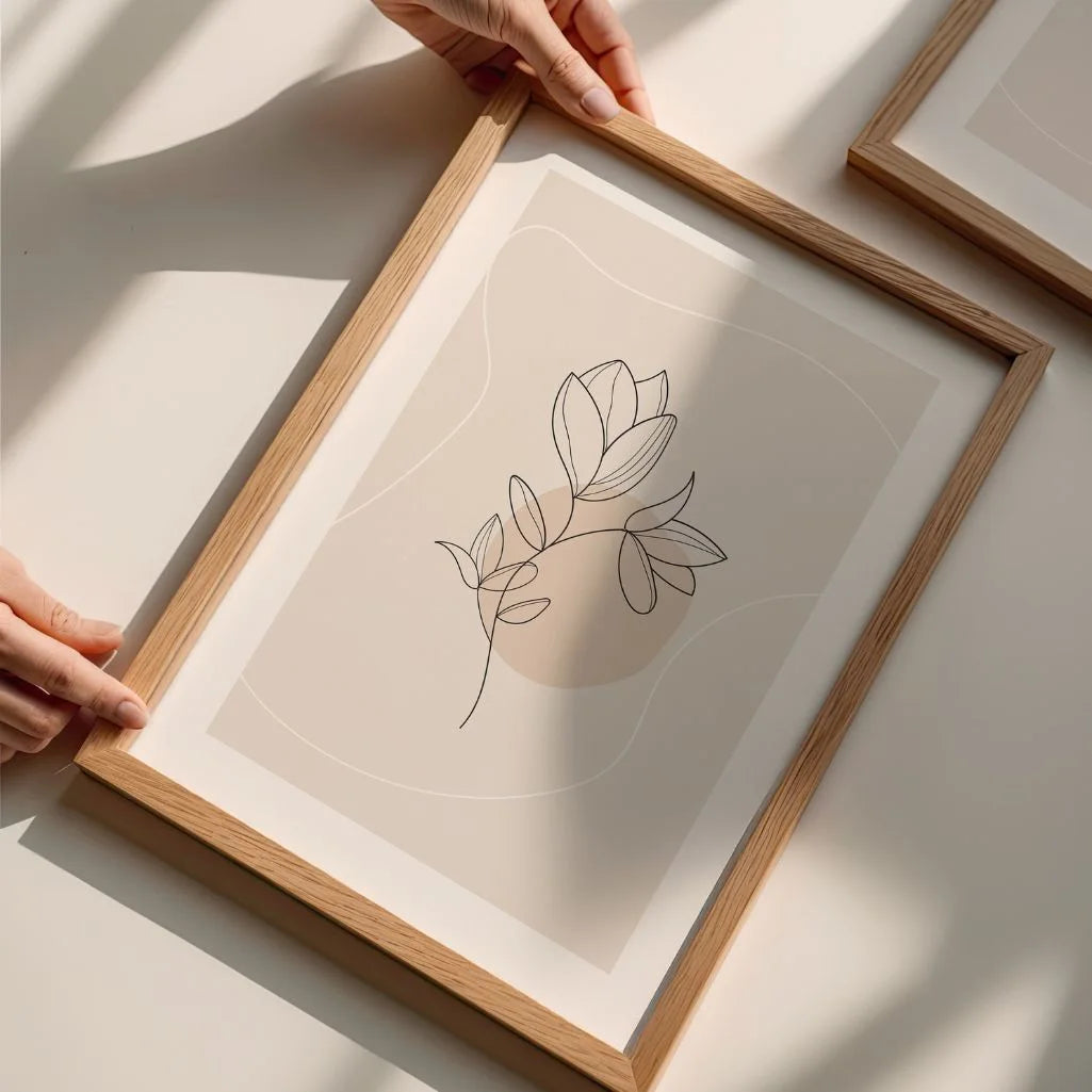 Linear Flower Poster