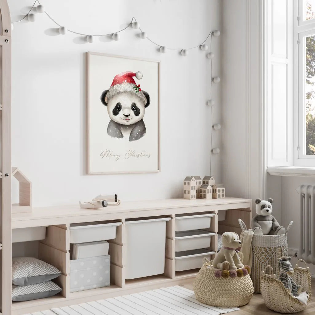 Christmas Panda Poster