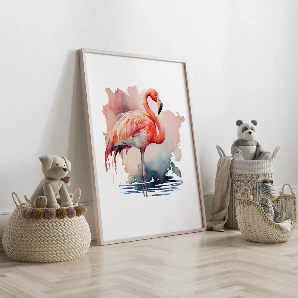 Watercolor Flamingo Poster