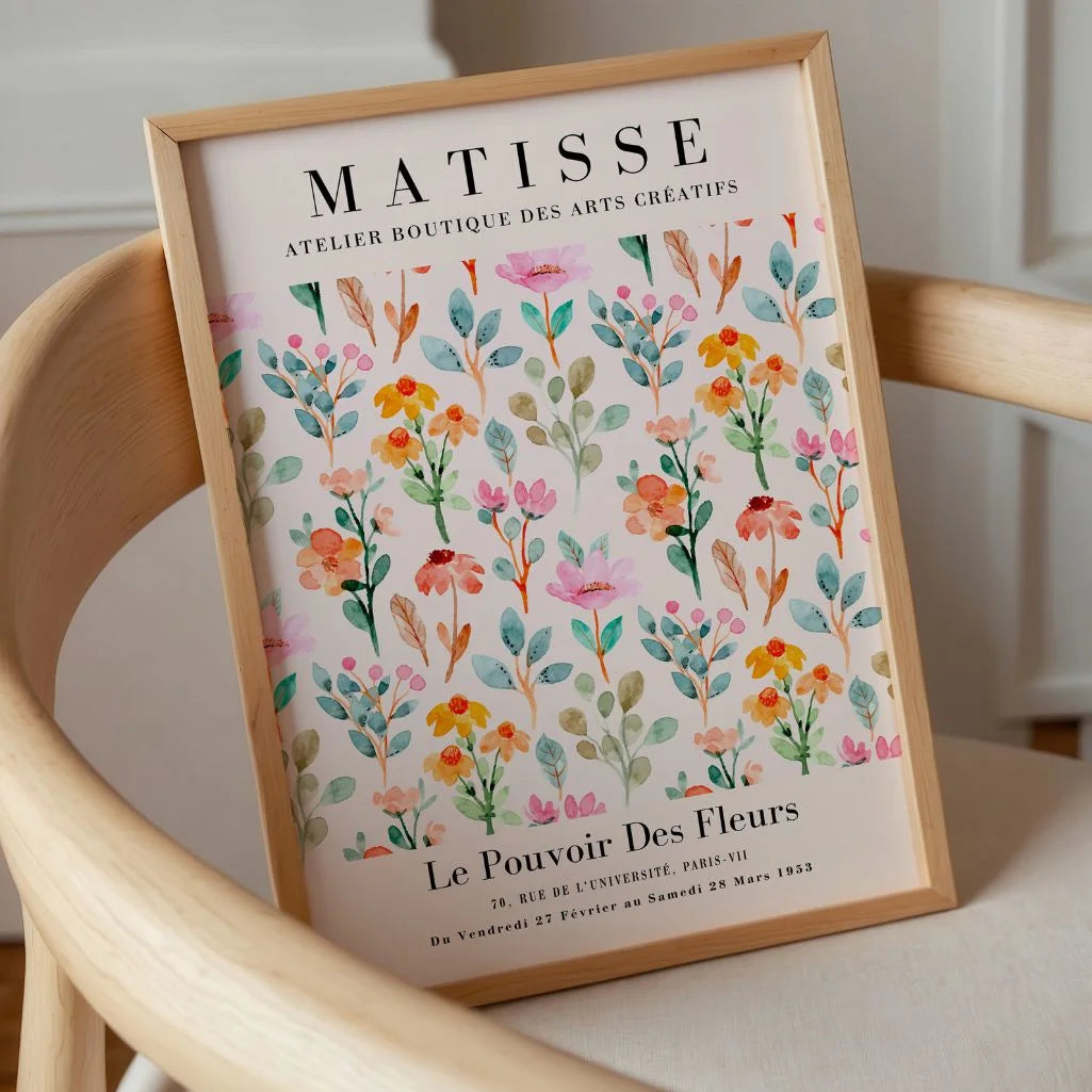 Matisse Floral Watercolor Poster