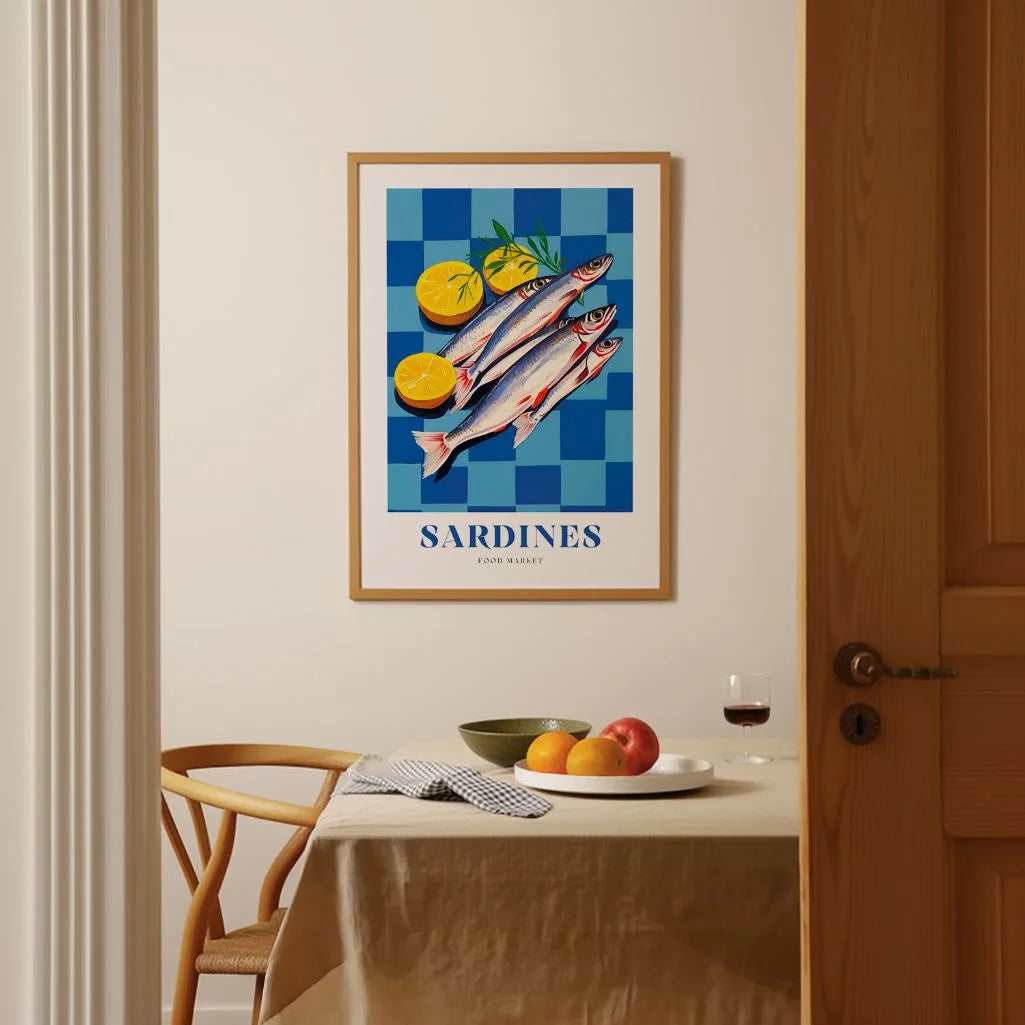 Sardines Food Art Poster