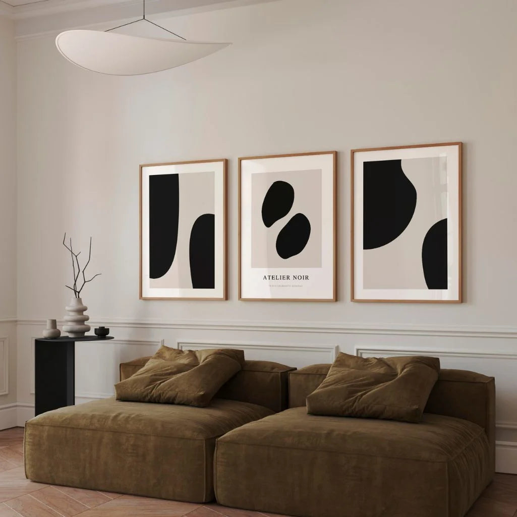 Atelier Noir – Set of 3 Abstract Posters