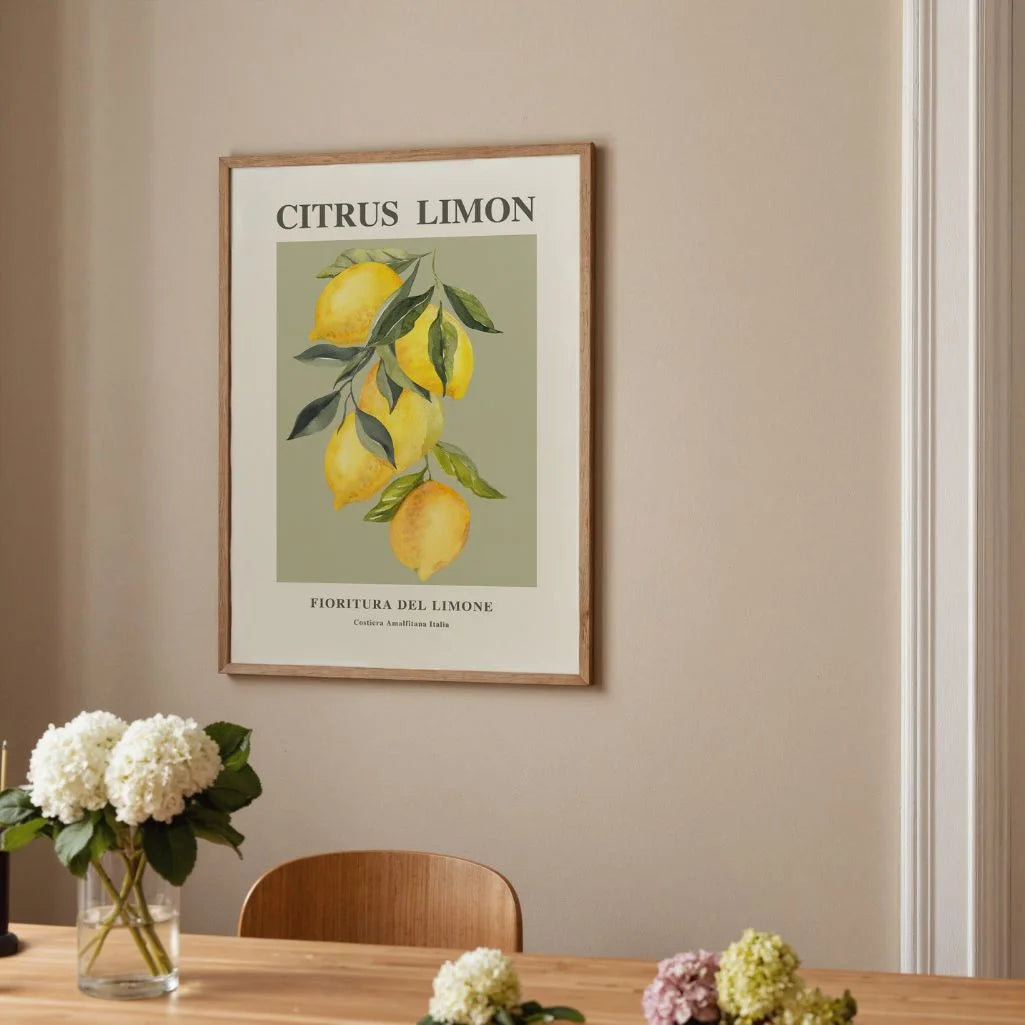 Affiche Branche de Citrons