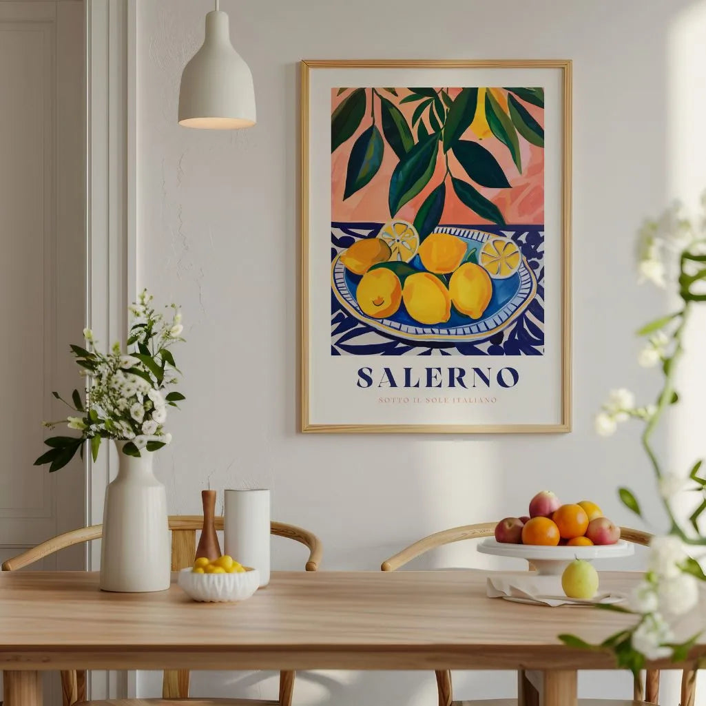 Affiche Assiette Citrons Salerno