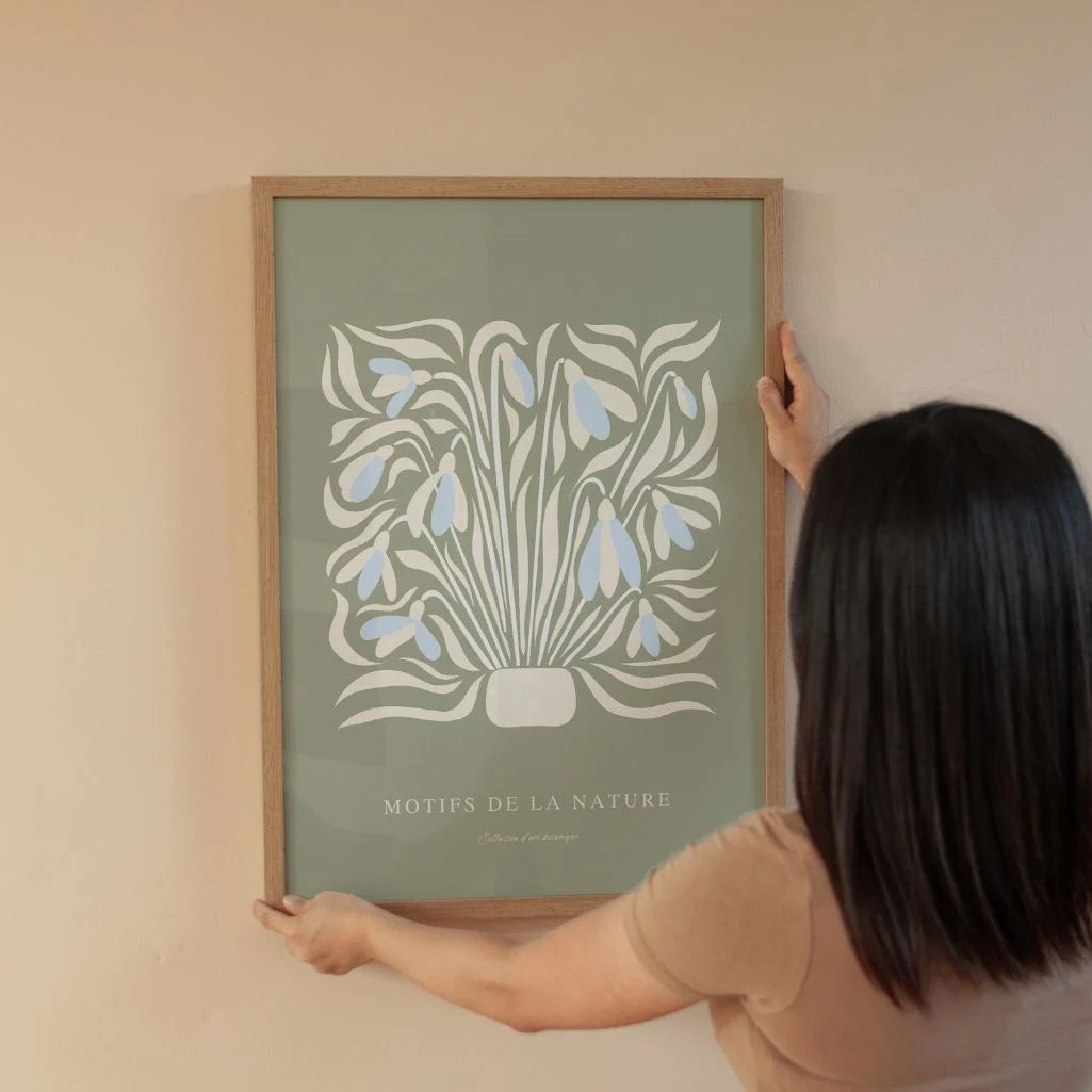 Retro Snowdrops Poster