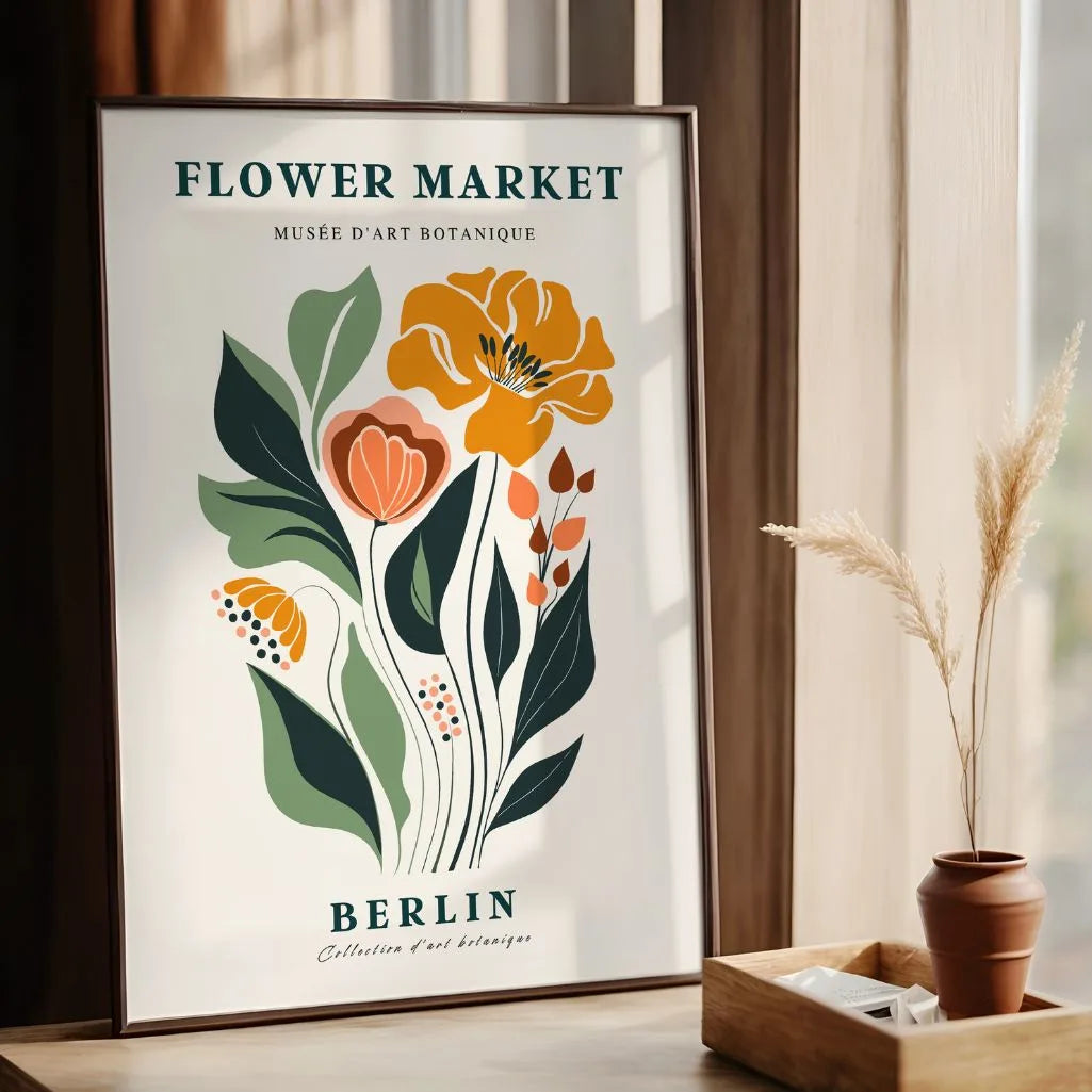 Flower Market Berlin Poster