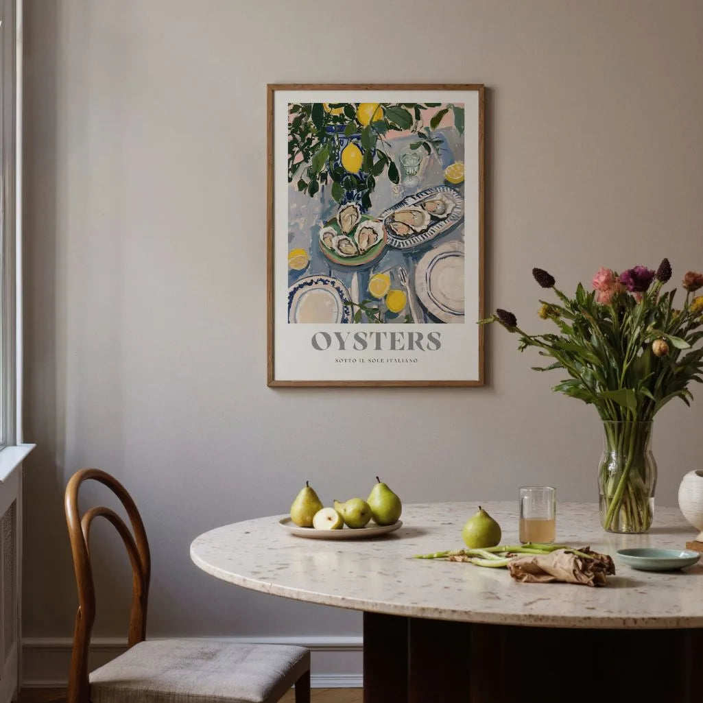 Affiche Huîtres Méditerranée