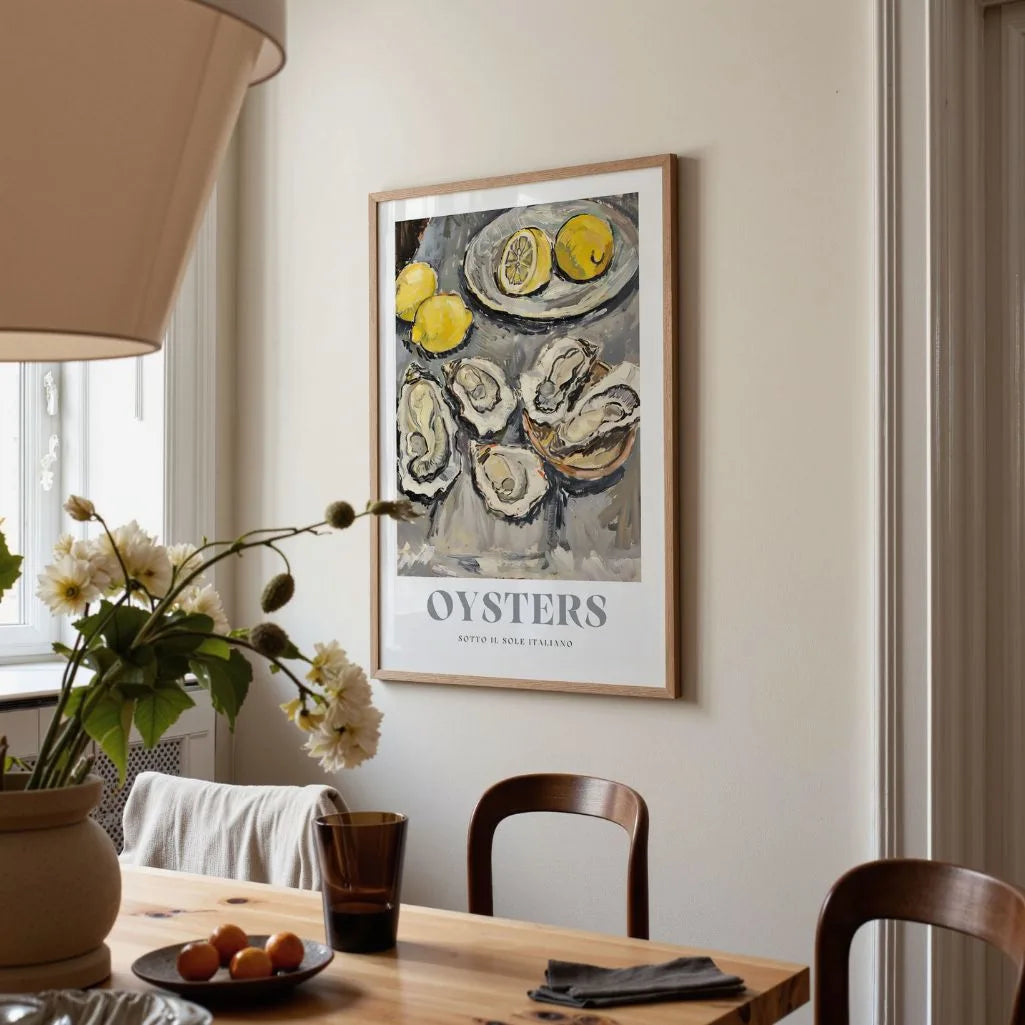 Affiche Huîtres-Citrons Classique