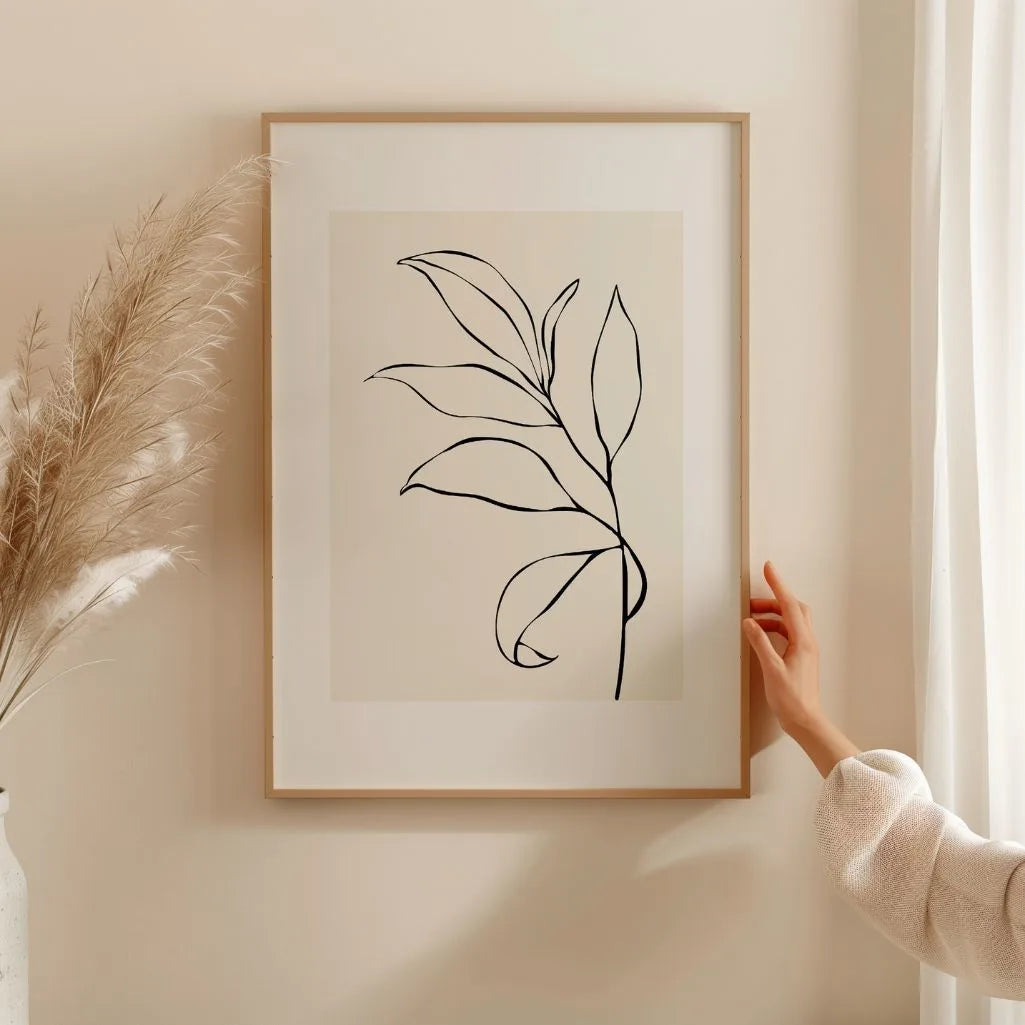 Minimalist Botanical Line Art Poster