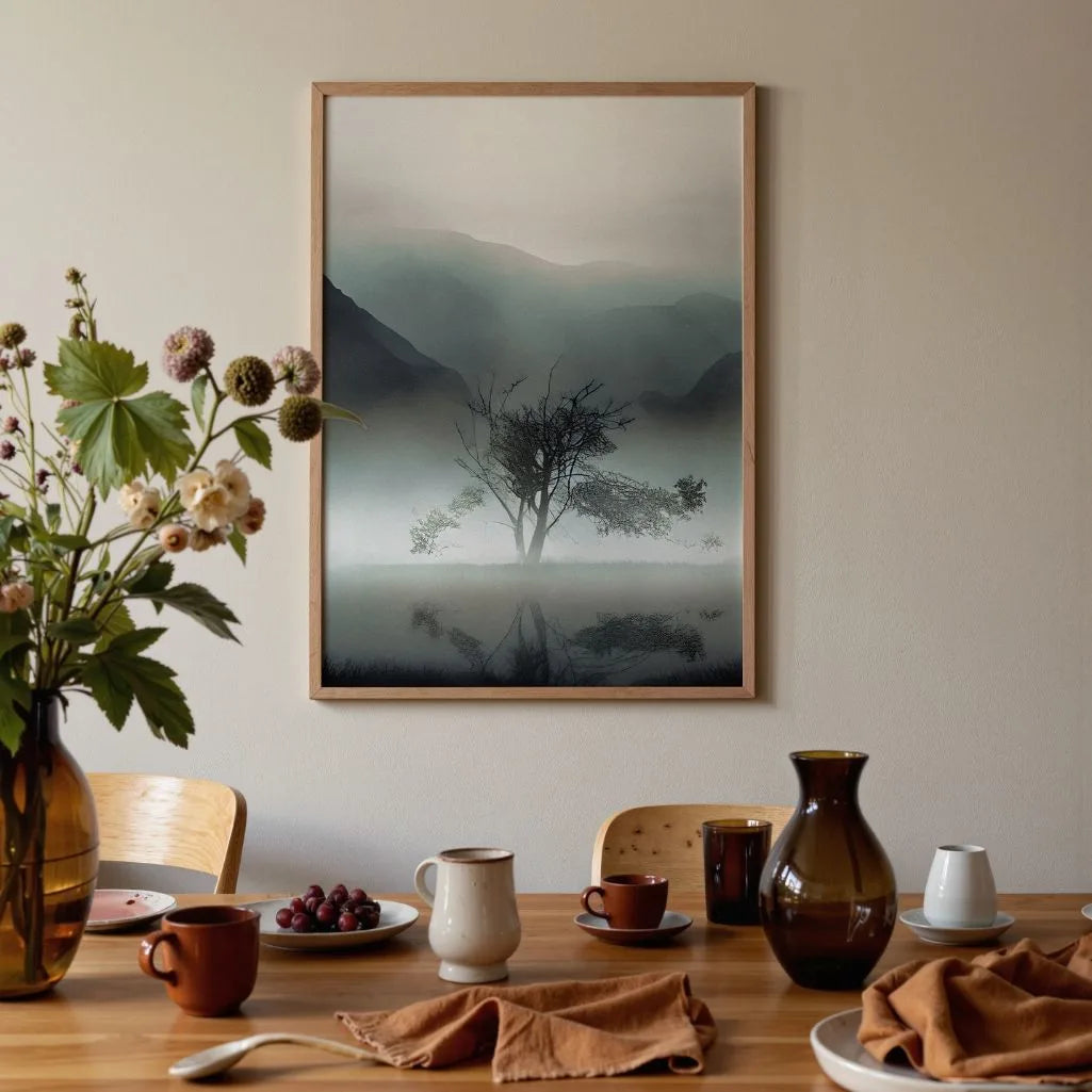 Lone Tree in the Mist Poster