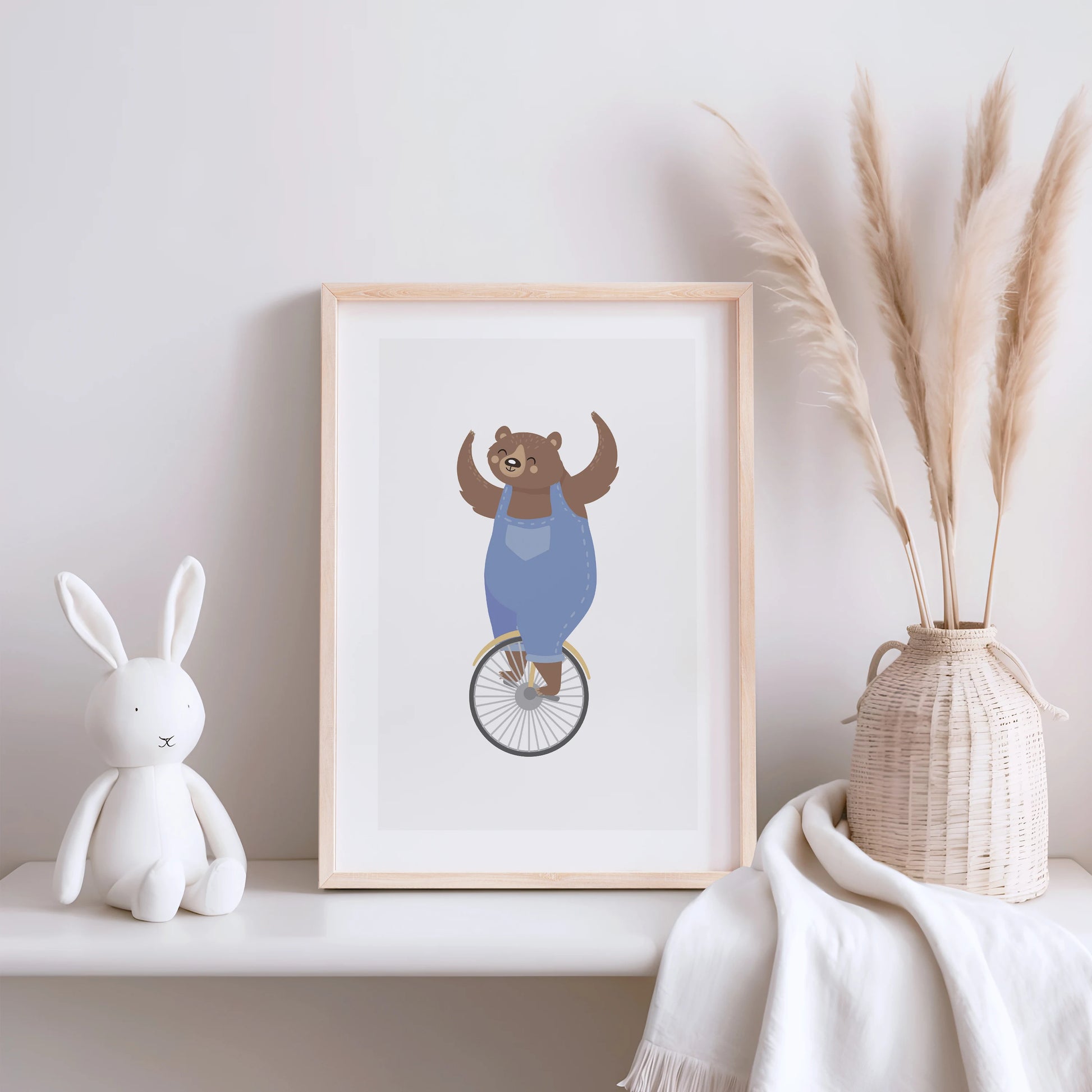 Bear On A Unicycle Poster