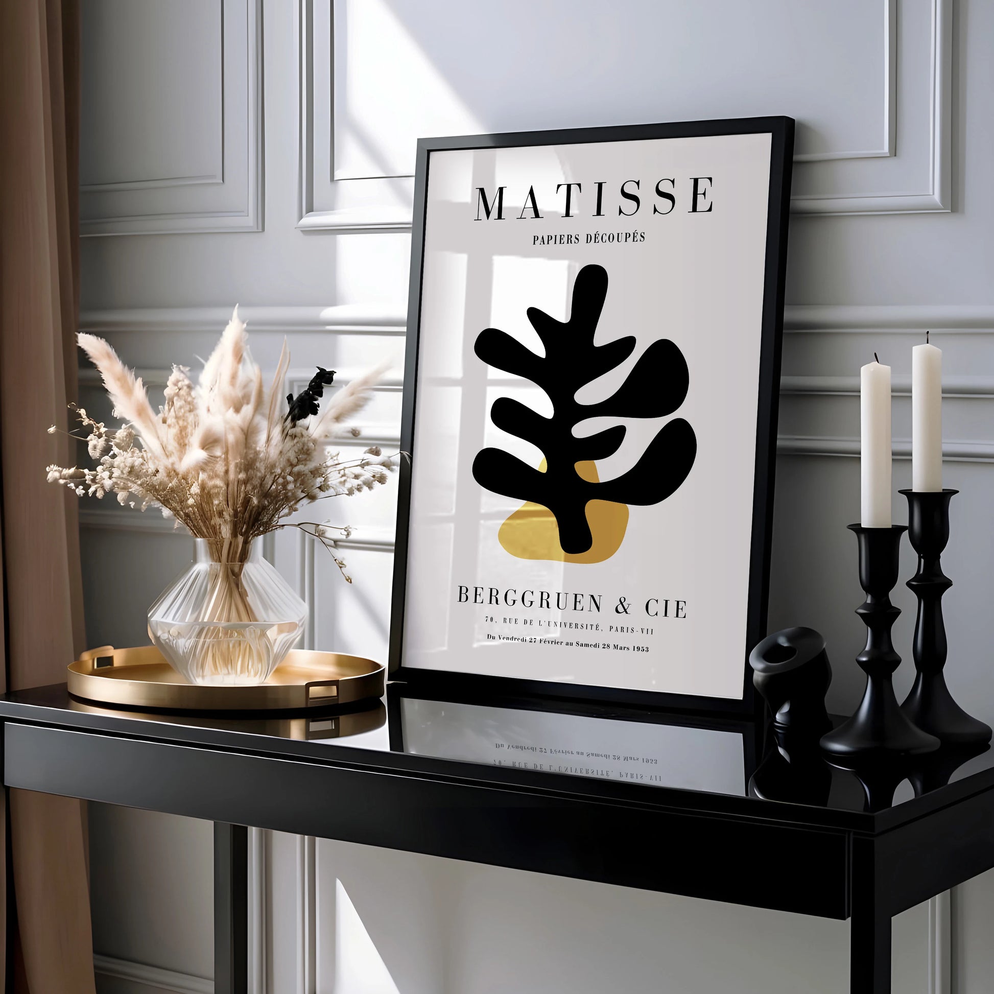 Affiche Matisse Motif Noir Et Or