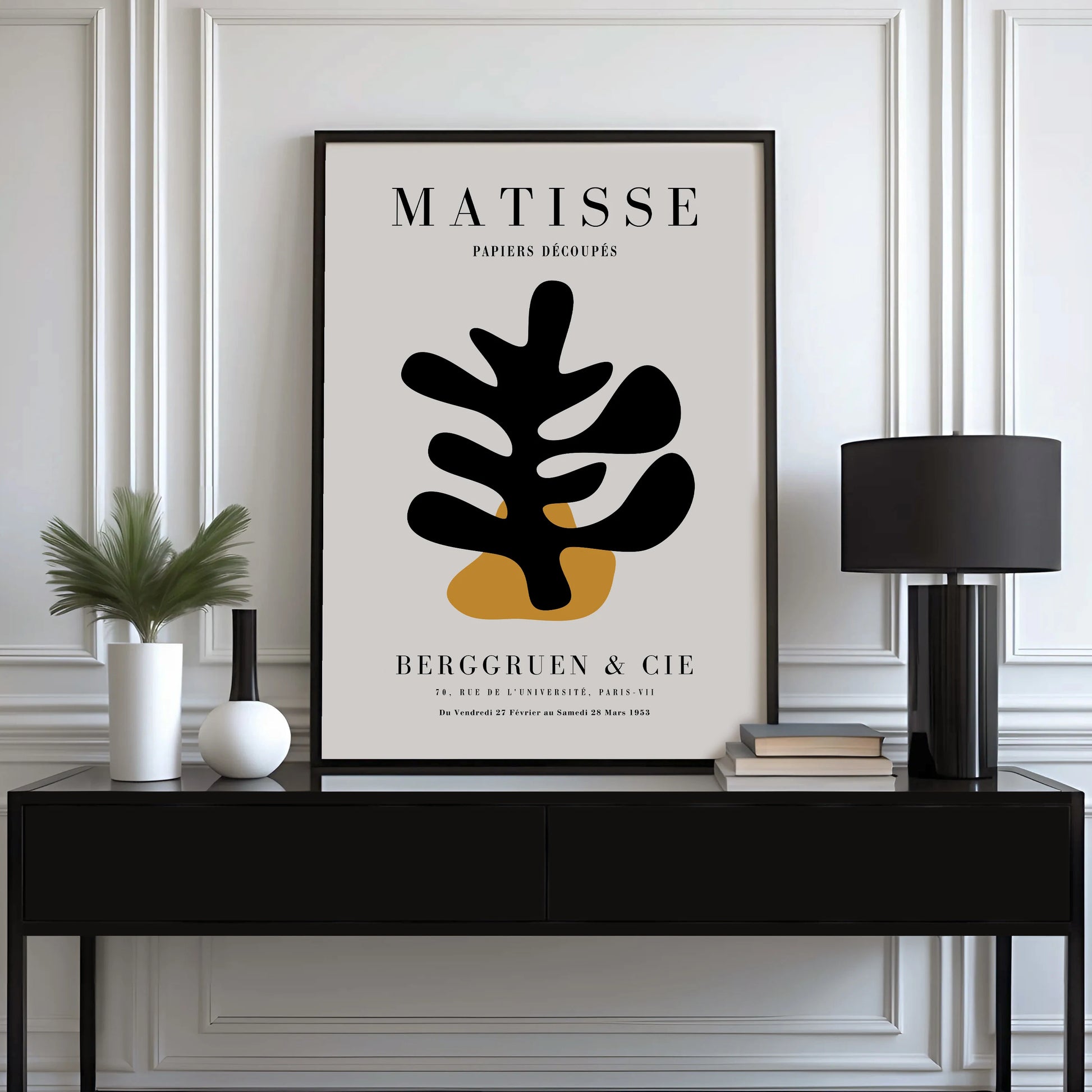 Affiche Matisse Motif Noir Et Or