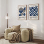 bauhaus navy poster set living room wall decor