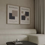 bauhaus geometric poster taupe graphite detail