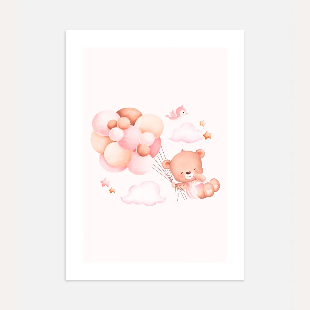 bear in the clouds poster kids wall art