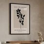 elegant botanical branch poster living room neutral decor