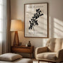 botanical branch poster living room neutral modern wall decor