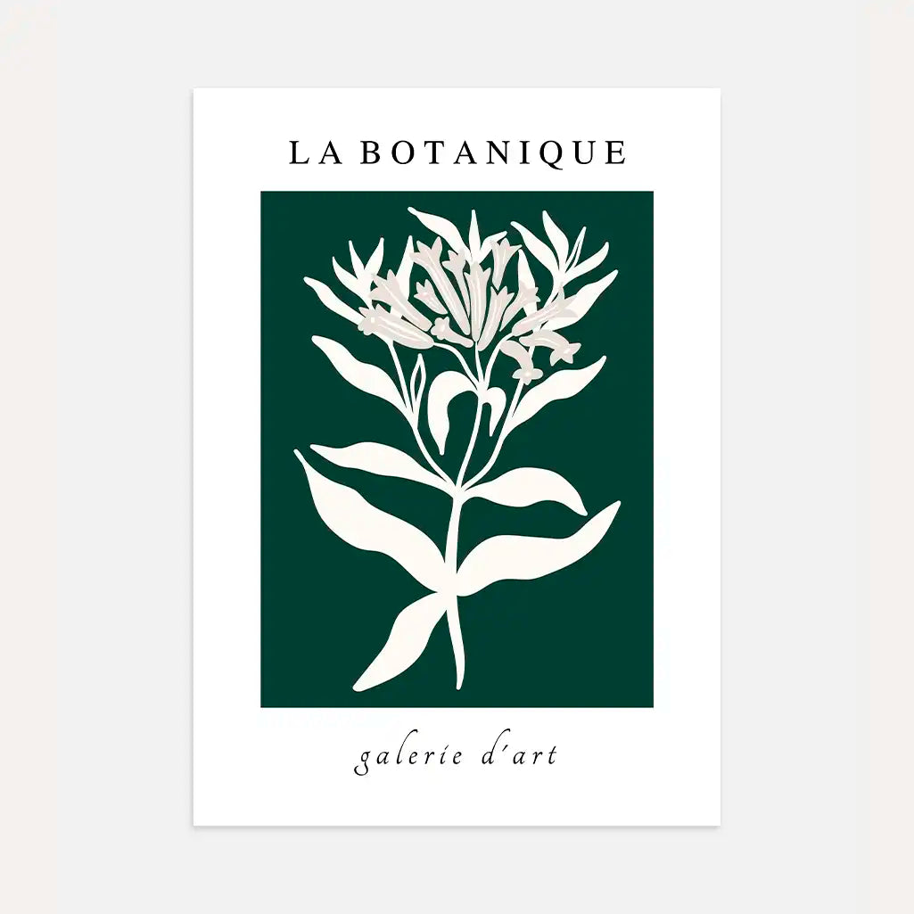 botanical vert poster green minimalist geometric wall art