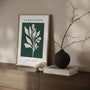 emerald botanical poster living room elegant modern decor