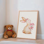 bunny flowers poster kids gallery wall