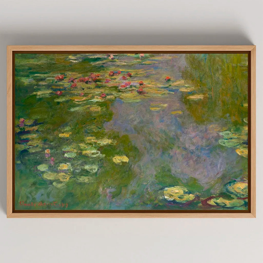 Claude Monet Water Lilies Framed Canvas Print