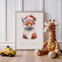 christmas fox poster nursery christmas decor