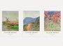 Claude Monet landscape poster set of 3 impressionist paintings for calm wall art decor