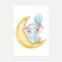 elephant on the moon poster kids wall art