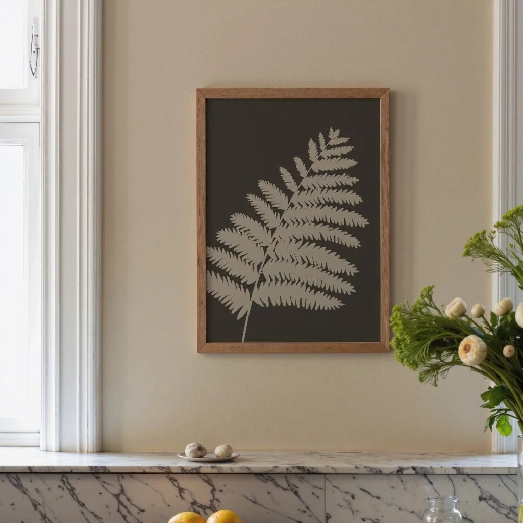fern poster bedroom calm botanical decor