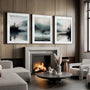 foggy lake poster set wall art for bedroom decor