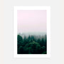 forest in the mist poster green landscape wall art