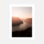 fjord sunrise poster golden landscape wall art