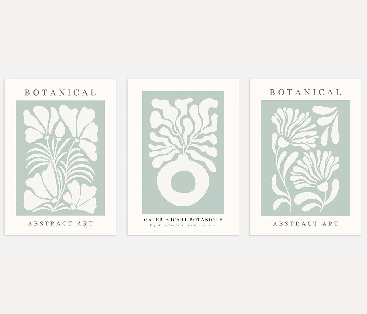 graphic botanical poster set wall art for living room