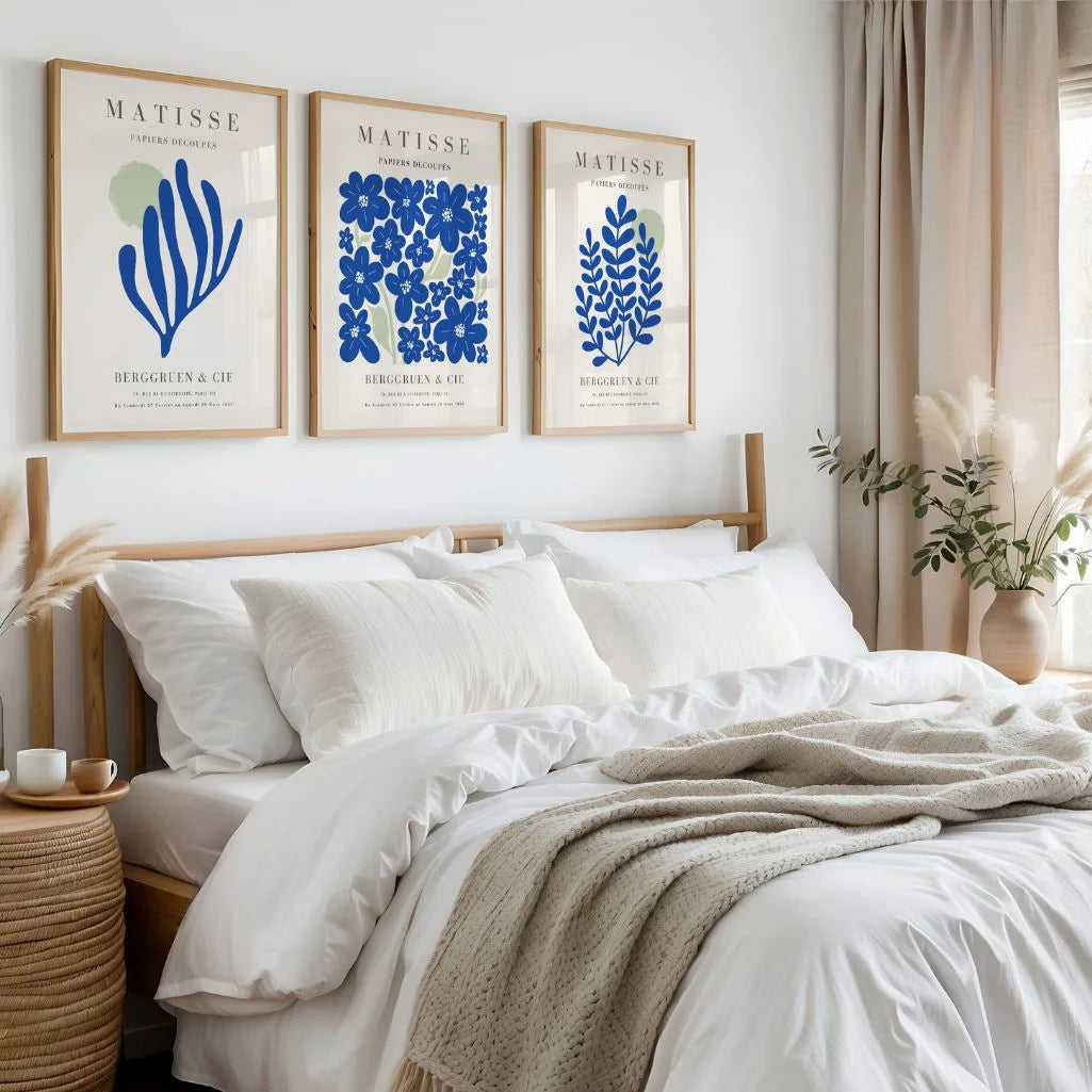 henri matisse blue flower posters living room wall decor