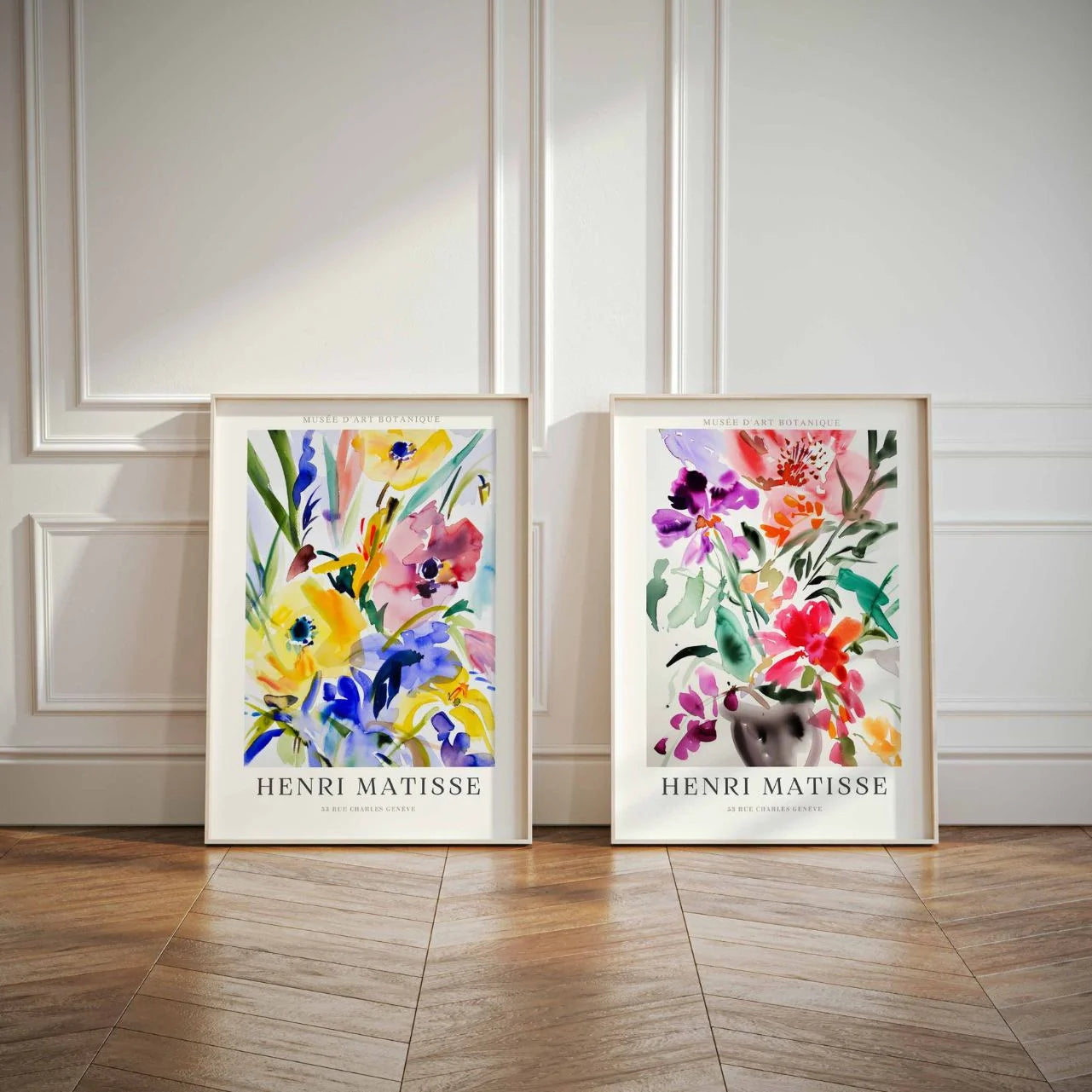 matisse floral watercolor poster living room decor