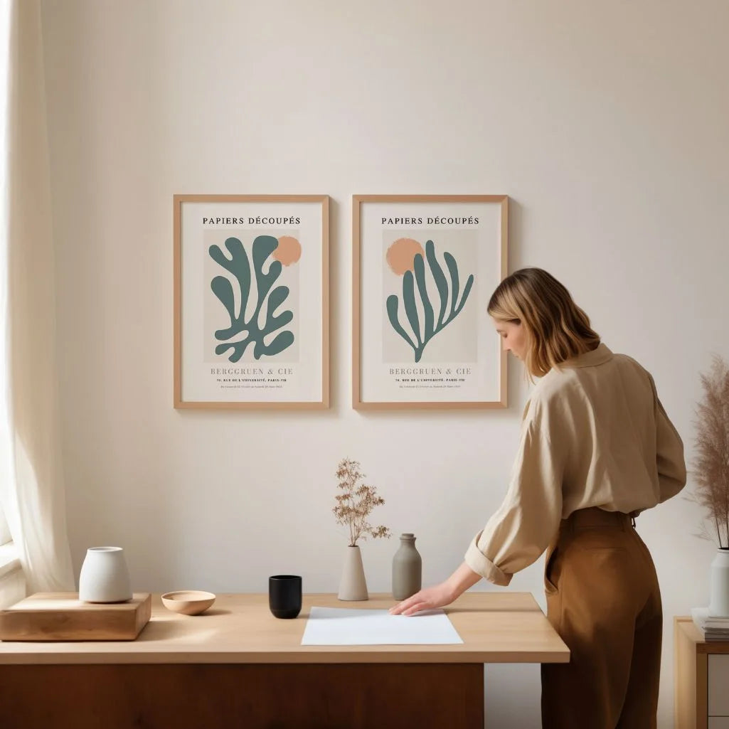 matisse abstract green detail poster