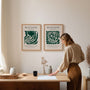 matisse green poster set of 2 gallery wall art