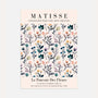 Matisse pastel flowers poster with soft muted floral composition in gentle tones