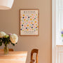 Matisse inspired pastel meadow poster displayed in gallery wall with colorful prints