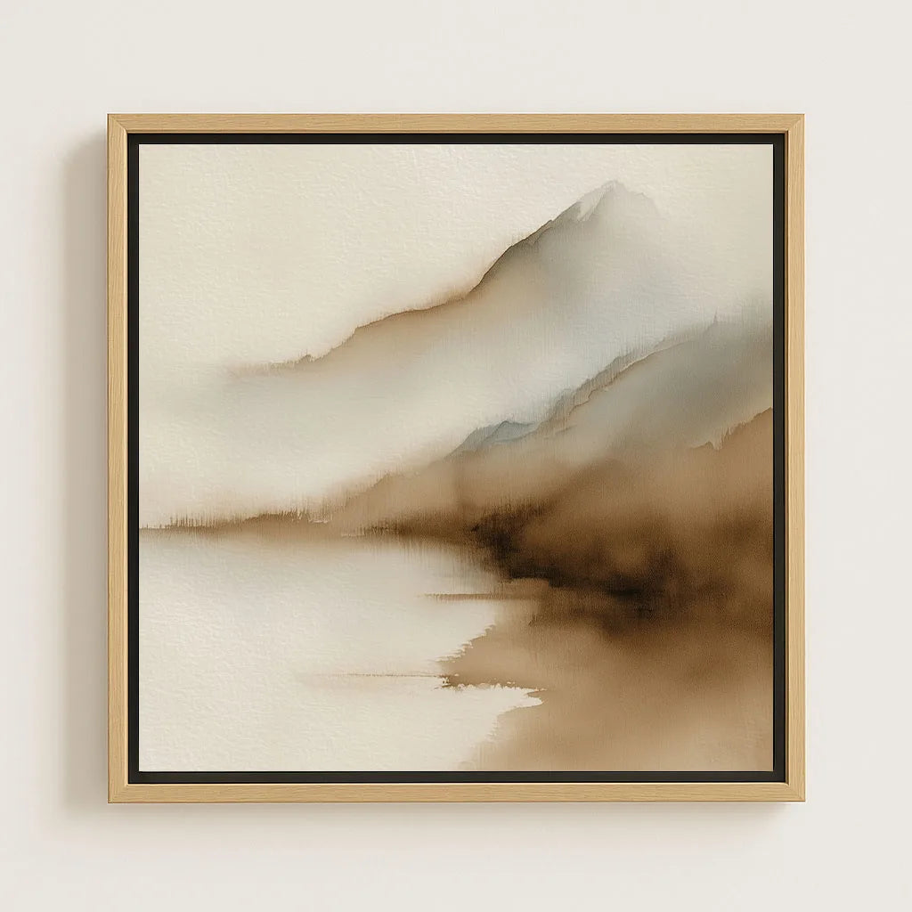 Toile encadrée – Brume sur le lac