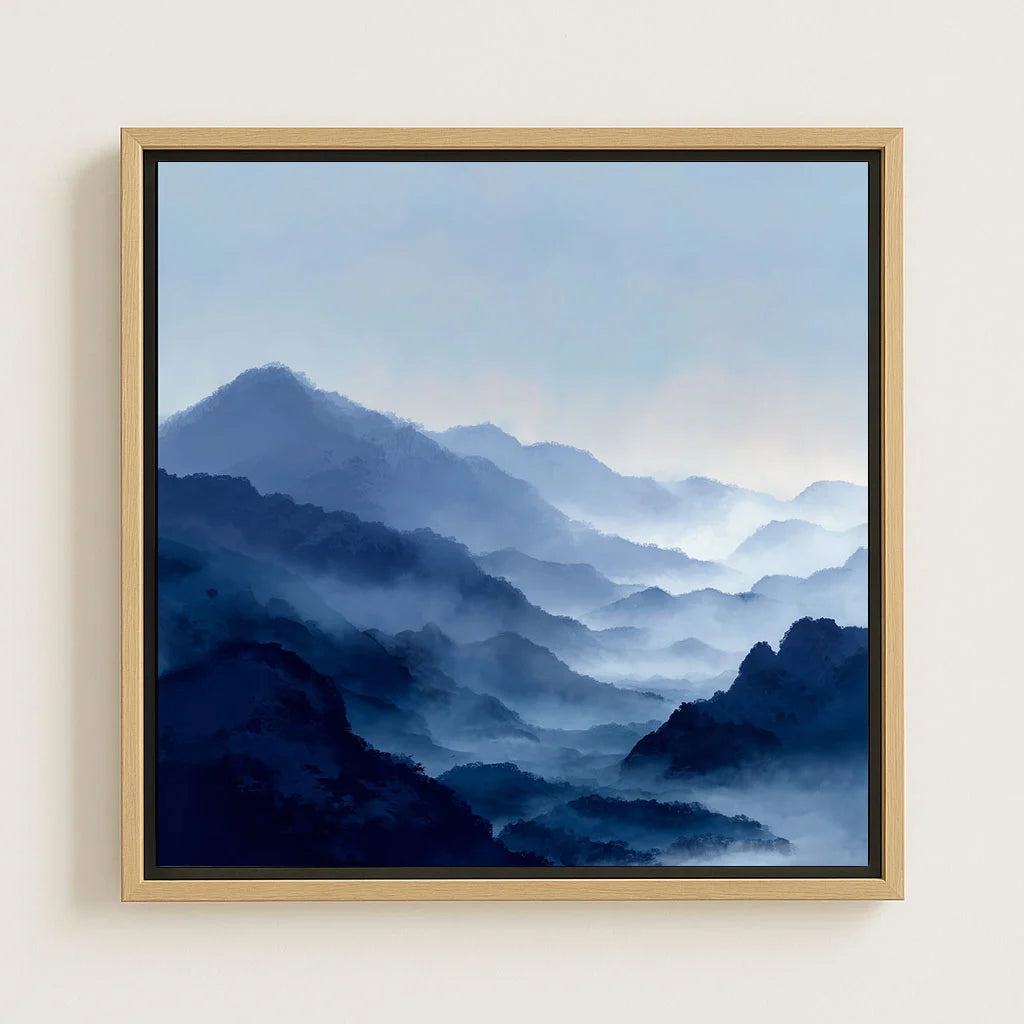 Toile encadrée – Vallée bleue