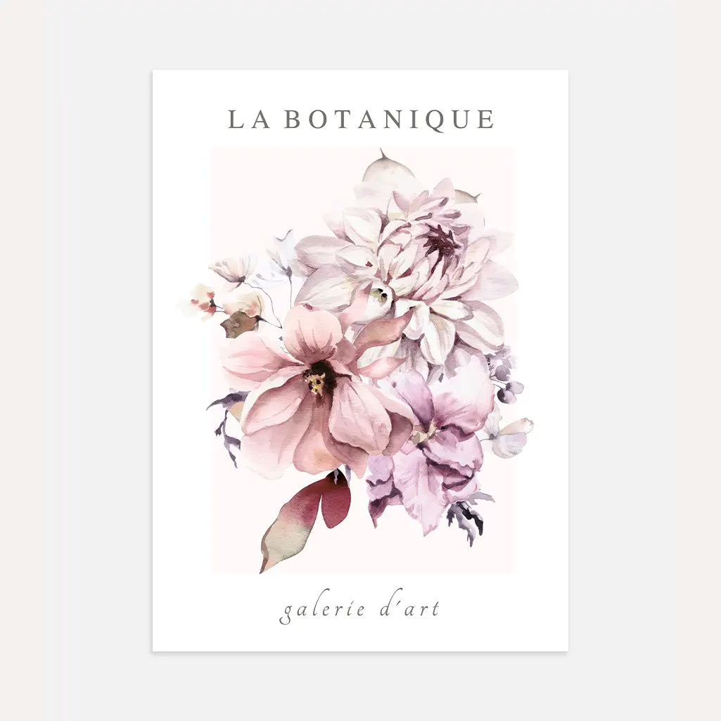 pastel watercolour flowers poster soft floral wall art
