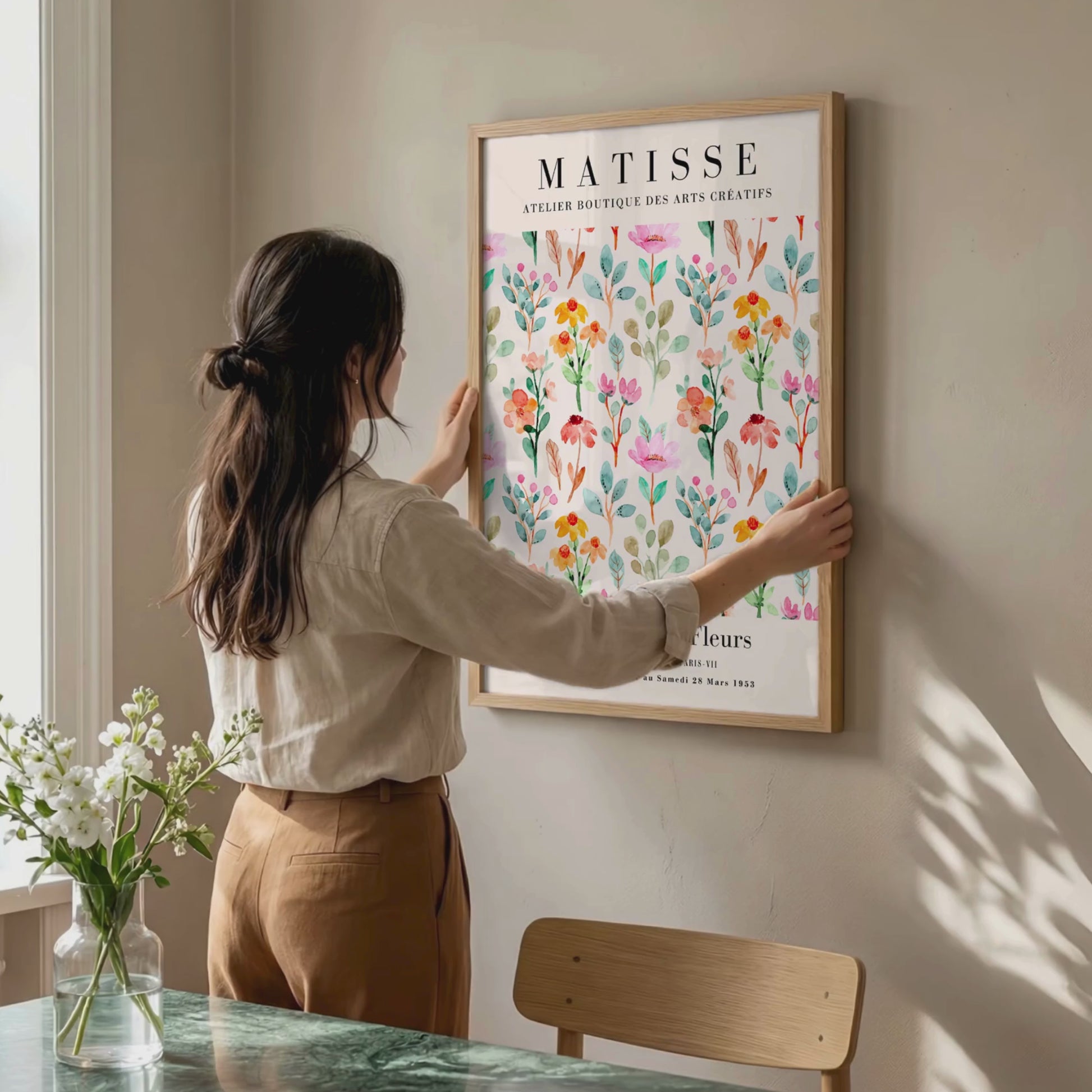 Affiche Florale Abstraite Boho