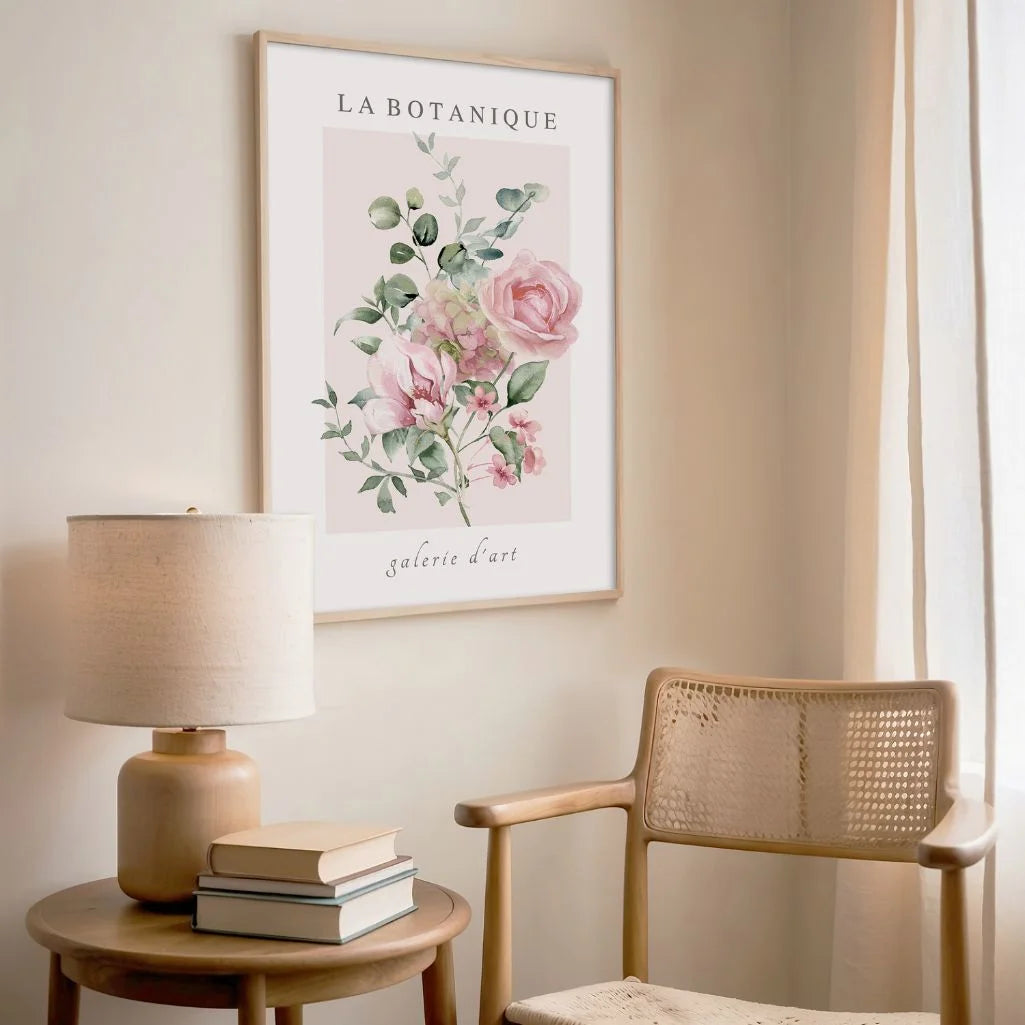rosen aquarell poster im wohnzimmer elegante florale wanddekoration
